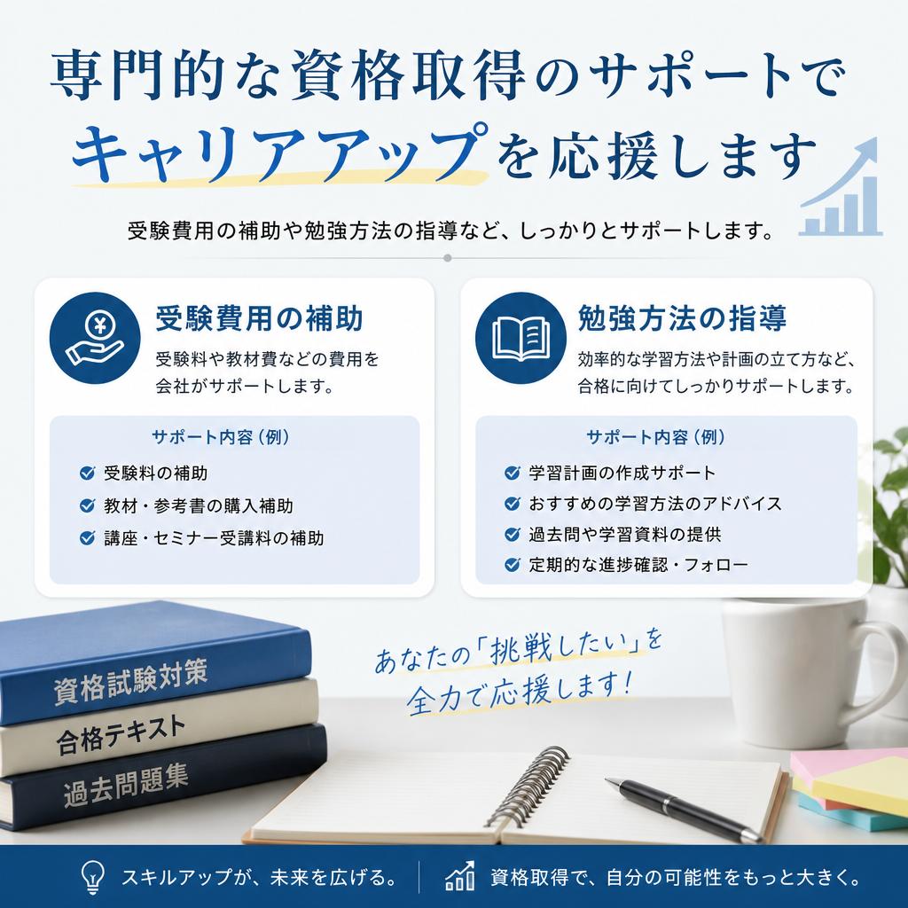 充実した資格取得支援制度